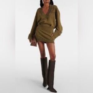 ATTICO
Logo-Lettering Jersey Minidress